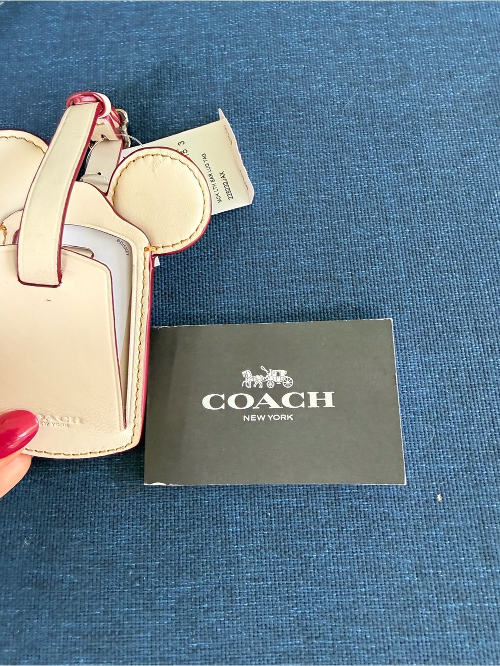 Coach x Disney Mickey Mouse Leather Luggage Tag – Rare Collector Piece ✨🏰 - Picture 6 of 8